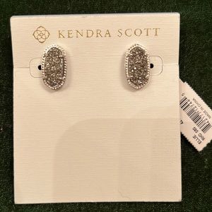 Kendra Scott silver drusy Druzy earrings new with tags  Ellie style